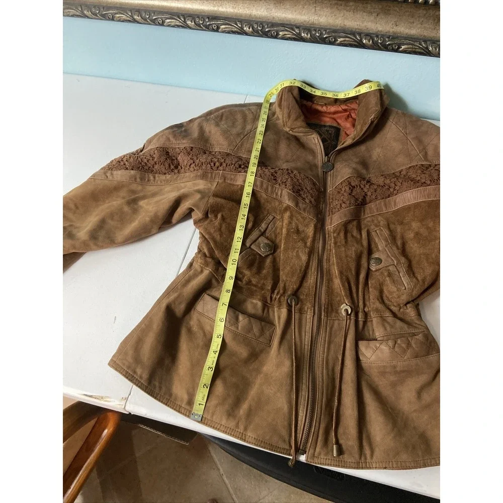 Winlit Western Jacket Womens Leather Small Brown Cowgirl - Picture 4 of 7